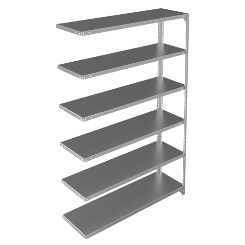 &eacute;l&eacute;ment de rayonnage, Acier galvanis&eacute;, Montant &agrave; fente, Capacit&eacute; 300 lb, 48" la x 72" h x 15" p Duraquip Inc