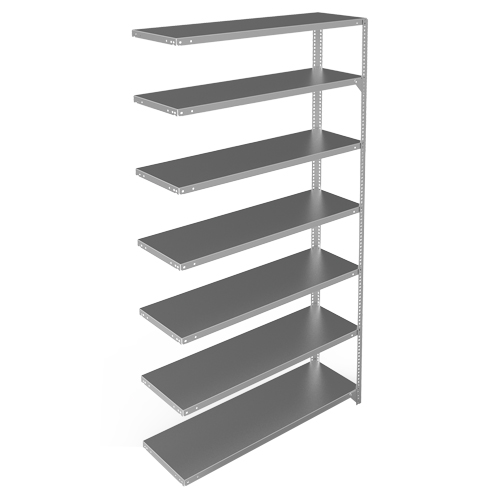 &eacute;l&eacute;ment de rayonnage, Acier galvanis&eacute;, Montant &agrave; fente, Capacit&eacute; 300 lb, 48" la x 84" h x 15" p Duraquip Inc
