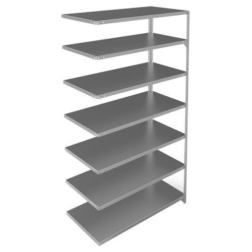 Shelving Unit, Galvanized Steel, Slotted Angle, 275 lbs. Capacity, 48" W x 84" H x 24" D Duraquip Inc