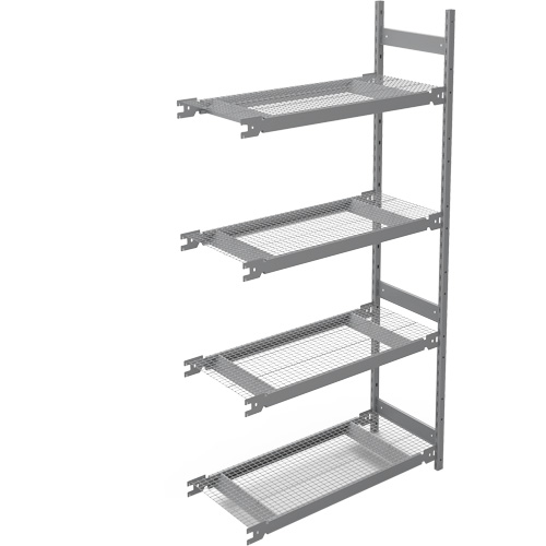 Wide Span Storage Shelving, Steel, Boltless, 1340 lbs. Capacity, 42" W x 84" H x 18" D Duraquip Inc