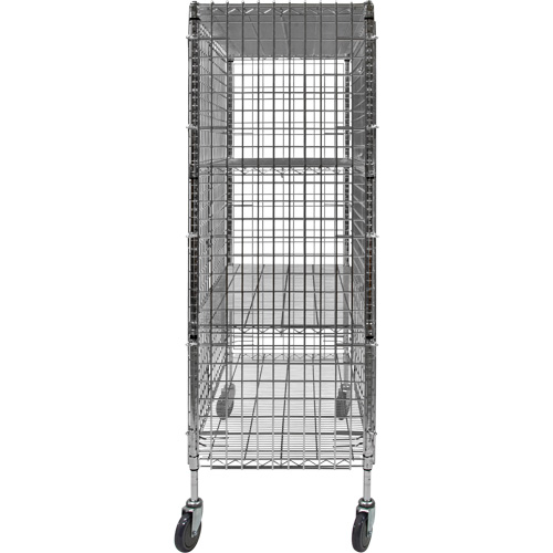 Chariot de s&eacute;curit&eacute;, Chrom&eacute;, 48" x 69" x 24", Capacit&eacute; 500 lb Duraquip Inc