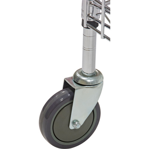 Chariot de s&eacute;curit&eacute;, Chrom&eacute;, 48" x 69" x 24", Capacit&eacute; 500 lb Duraquip Inc