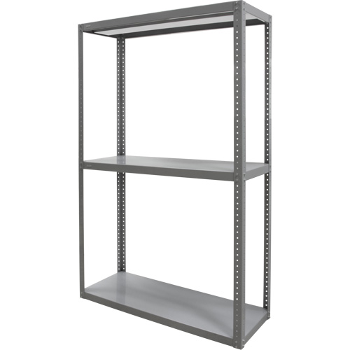 Heavy-Duty Shelving, Steel, Bolted, 3000 lbs. Capacity, 36" W x 72" H x 24" D Duraquip Inc