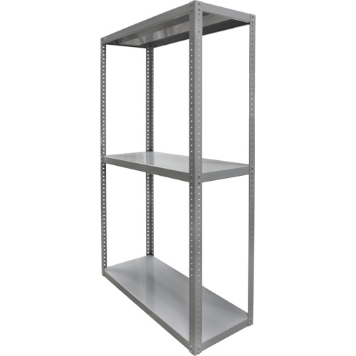 Heavy-Duty Shelving, Steel, Bolted, 3000 lbs. Capacity, 36" W x 72" H x 24" D Duraquip Inc