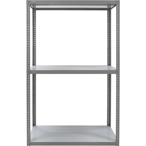 Heavy-Duty Shelving, Steel, Bolted, 3000 lbs. Capacity, 36" W x 72" H x 24" D Duraquip Inc