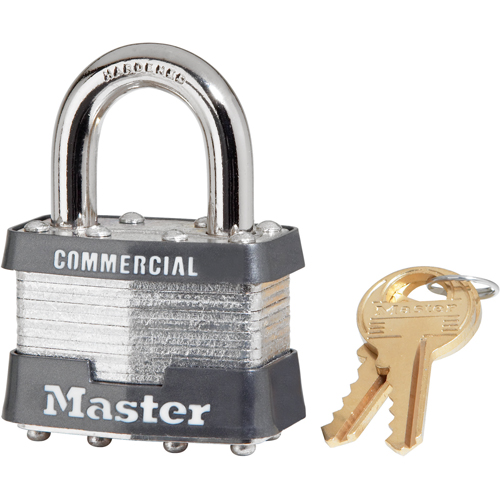 Commercial Padlock, Keyed Different, Laminated Steel, 1-3/4" Width Duraquip Inc