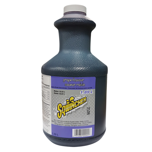 Sqwincher Boisson de r&eacute;hydratation, Concentr&eacute;, Raisin Duraquip Inc