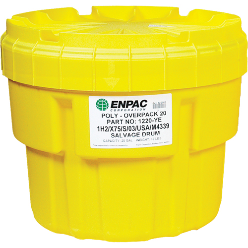 Poly-Overpack&reg; 20 Salvage Drum, 20 US gal., Stationary Duraquip Inc