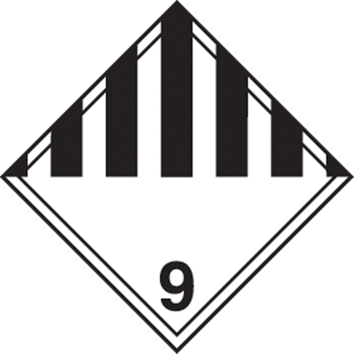 TDG Shipping Labels, Class 9, Miscellaneous Dangerous Goods, Vinyl Duraquip Inc