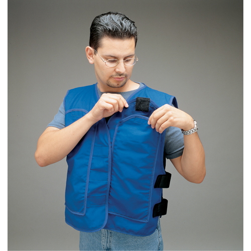 Cooling Vests with Insert Pockets, Large, Royal Blue Duraquip Inc