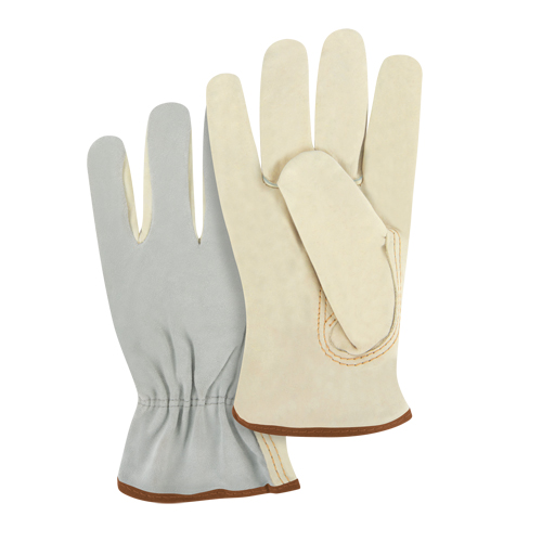 Split Back Driver's Gloves, Large, Grain Cowhide Palm Duraquip Inc