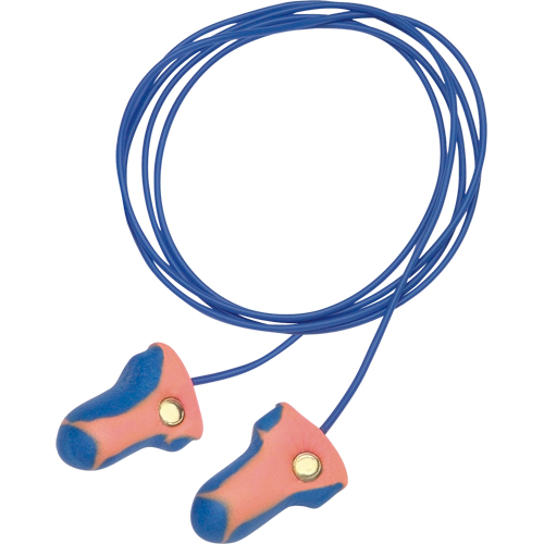 Bouchons d'oreilles d&eacute;tectables jetables Laser-Trak de Howard Leight, Paire - Sac en poly, Avec cordon Duraquip Inc