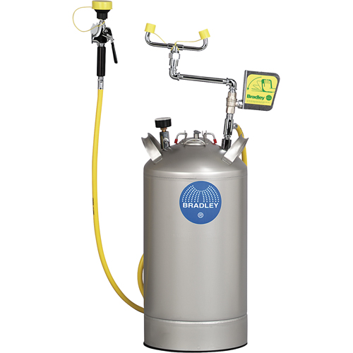 Douche oculaire portative, Pressuris&eacute;, Capacit&eacute; 15 gal., Conformit&eacute; ANSI Z358.1 Duraquip Inc