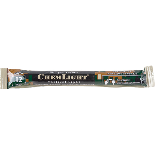 B&acirc;tons de s&eacute;curit&eacute; luminescents Cyalume 6", Vert, Dur&eacute;e 12 h Duraquip Inc