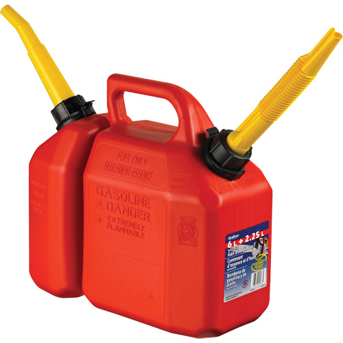 Combo Jerry Can Gasoline/Oil, 2.17 US Gal/8.25 L, Red, CSA Compliant/ULC Duraquip Inc