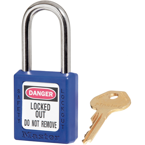 Zenex Padlocks, Safety Padlock, Keyed Different, Thermoplastic, 1-1/2" Width Duraquip Inc