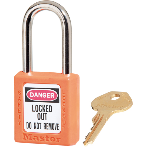 Zenex Padlocks, Safety Padlock, Keyed Different, Thermoplastic, 1-1/2" Width Duraquip Inc