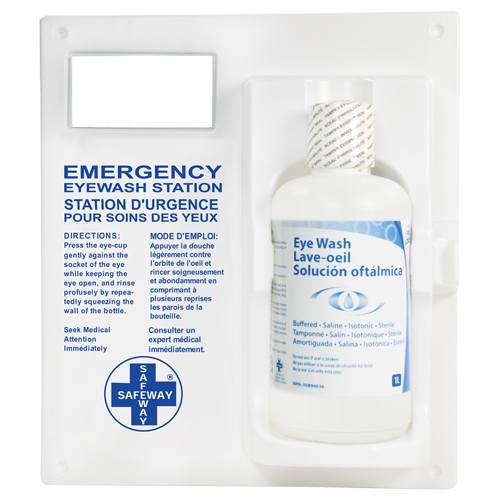 Poste de douche oculaire - Poste simple a/solution ophtalmique Duraquip Inc