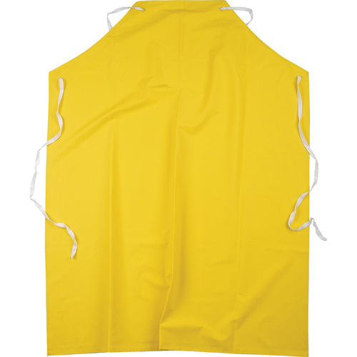 Flame Resistant Aprons, Polyester/PVC, 48" L x 36" W, Yellow Duraquip Inc