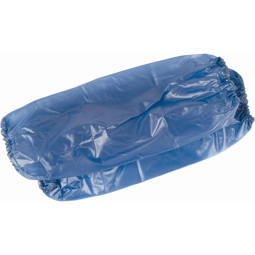 Manchettes l&eacute;ger, Longueur de 18", Vinyle, Bleu Duraquip Inc