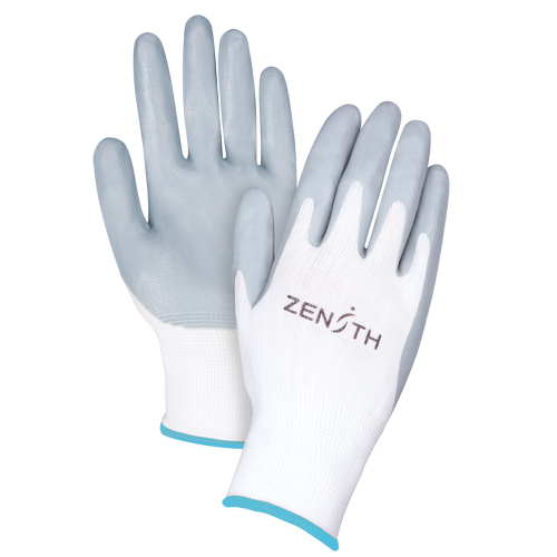 Gants l&eacute;gers enduits et respirants, 10/T-Grand, R&ecirc;vetement Mousse de nitrile, Calibre 13, Enveloppe en Polyester Duraquip Inc