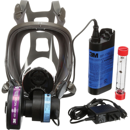 Powerflow Face-Mounted Powered Air Purifying Respirators (PAPR), Facepiece Respirator, NiCd Battery Duraquip Inc
