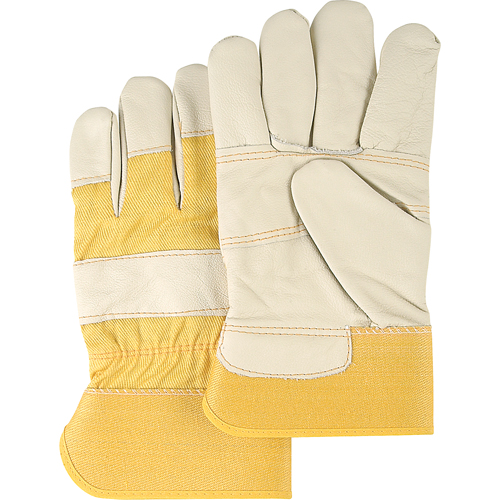 Furniture Leather Gloves, Large, Grain Cowhide Palm, Cotton Inner Lining Duraquip Inc