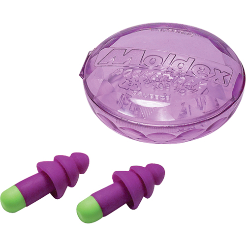 Rockets&reg; Reusable Earplugs, Uncorded, Bulk - Plastic Case, 27 dB NRR, One-Size Duraquip Inc