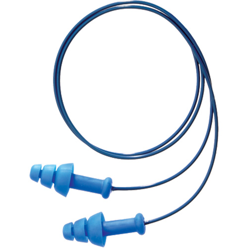 Bouchons d'oreilles r&eacute;utilisables et d&eacute;tectable SmartFit de Howard Leight, Avec cordon, Taille unique, Vrac - Boîte, NRR dB 25 Duraquip Inc