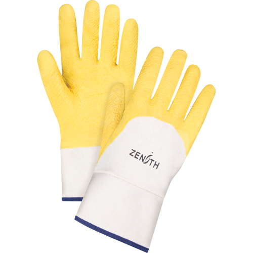 Gants enduits au fini rugueux, 10/T-Grand, R&ecirc;vetement Latex de caoutchouc, Enveloppe en Coton Duraquip Inc