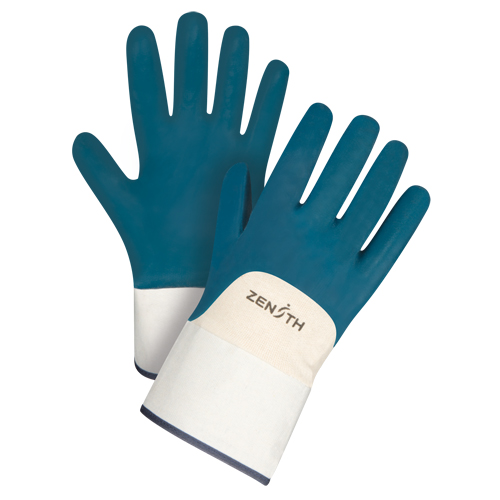 Heavyweight Safety Cuff Gloves, 10/X-Large, Nitrile Coating, Cotton Shell Duraquip Inc