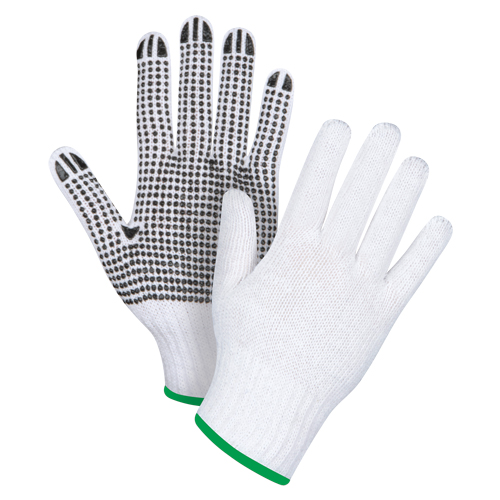 Dotted String Knit Gloves, Poly/Cotton, Single Sided, 7 Gauge, Medium Duraquip Inc