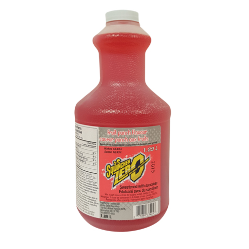 Sqwincher&reg; ZERO&reg; Rehydration Drink, Concentrate, Fruit Punch Duraquip Inc