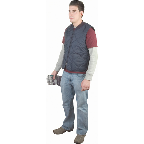 Vestes sans manches, manteaux et manteaux longs isol&eacute;s &agrave; usage l&eacute;ger pour glaci&egrave;res, Hommes, Petit, Bleu marin Duraquip Inc