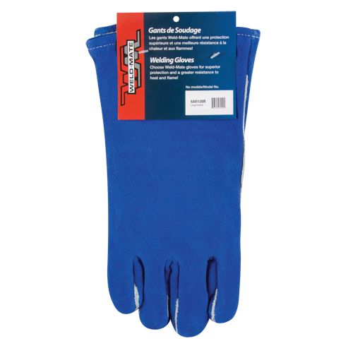 Double Palm & Thumb Welding Gloves, Split Cowhide, Size Large Duraquip Inc