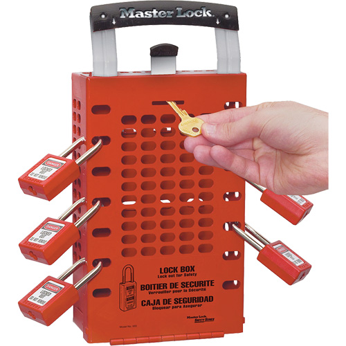 Latch Tight Lock Boxes, Red Duraquip Inc