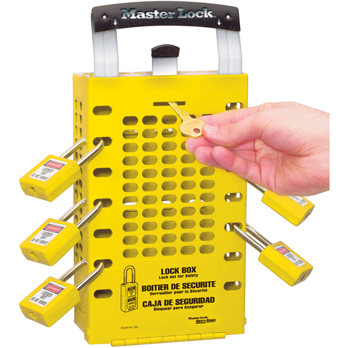 Latch Tight Lock Boxes, Yellow Duraquip Inc