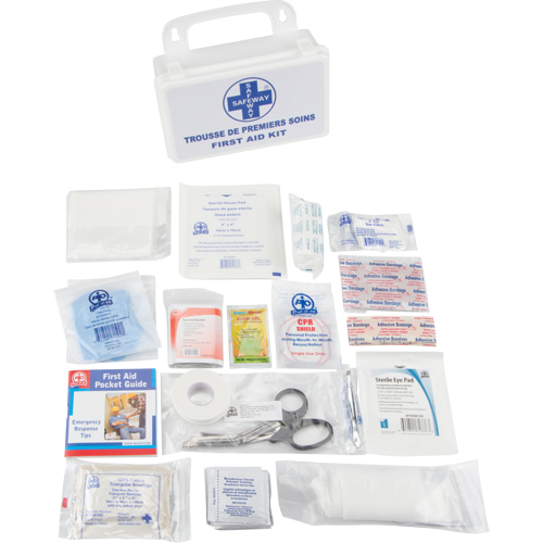 Trousse de premiers soins, Dispositif m&eacute;dical Classe 1, Boîte en plastique Duraquip Inc