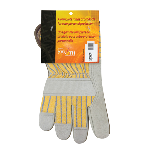Gants d'ajusteur rugueux de premi&egrave;re qualit&eacute;, Grand, Paume en Cuir de vache refendu, Doublure en Coton Duraquip Inc