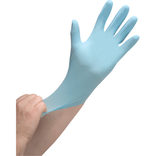 Puncture-Resistant Medical-Grade Disposable Gloves, Large, Nitrile, 3.5-mil, Powder-Free, Blue, Class 2 Duraquip Inc