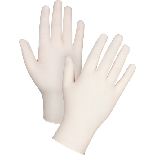 Gants d'examen de premi&egrave;re qualit&eacute; pour peau sensible, Petit, Latex, 4 mils, Sans poudre, Naturel Duraquip Inc
