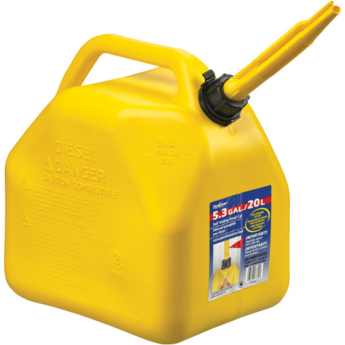Jerry Cans, 5.3 US gal./20.06 L, Yellow, CSA Compliant/ULC Duraquip Inc