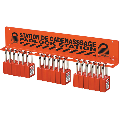 Unfilled Padlock Rack Station Duraquip Inc