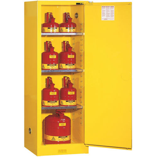 Armoire de s&eacute;curit&eacute; pour produits inflammables EX Slimline Sure-Grip , 22 gal., 1 Porte(s), 23,25" La x 65" h x 18" p Duraquip Inc