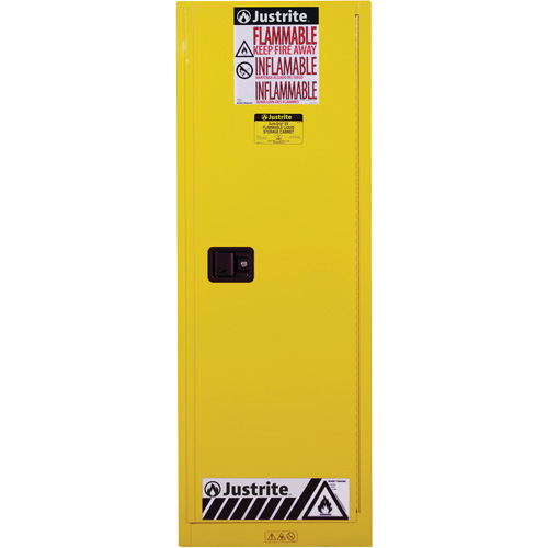 Armoire de s&eacute;curit&eacute; pour produits inflammables EX Slimline Sure-Grip , 22 gal., 1 Porte(s), 23,25" La x 65" h x 18" p Duraquip Inc