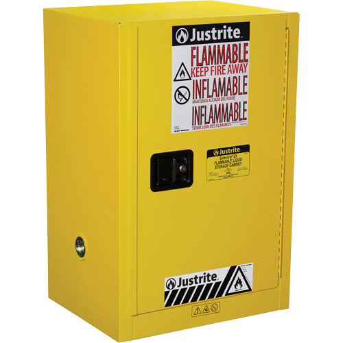 Armoire de s&eacute;curit&eacute; compacte pour produits inflammables EX Sure-Grip, 12 gal., 1 Porte(s), 23,25" La x 35" h x 18" p Duraquip Inc