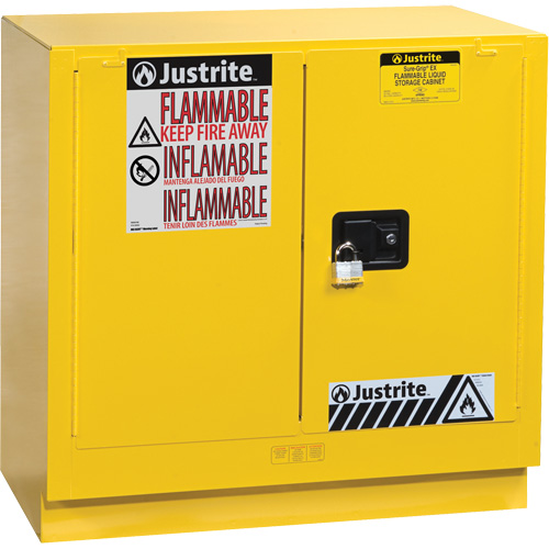 Armoire de s&eacute;curit&eacute; pour dessous de comptoir pour produits inflammables EX Sure-Grip, 22 gal., 2 Porte(s), 35" La x 35" h x 22" p Duraquip Inc