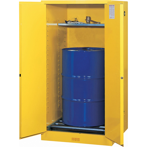 Sure-Grip&reg; EX Vertical Drum Storage Cabinets, 55 US gal. Cap., Yellow Duraquip Inc
