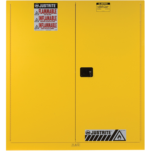 Sure-Grip&reg; EX Vertical Drum Storage Cabinets, 60 US gal. Cap., 2 Drums, Yellow Duraquip Inc