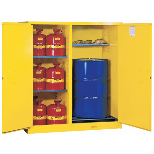 Sure-Grip&reg; EX Double-Duty Safety Cabinets, 115 US gal. Cap., Yellow Duraquip Inc